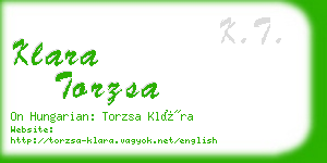 klara torzsa business card